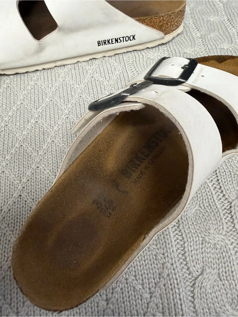 Birkenstock Kids White Double-Buckle Sandals